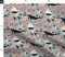 Ocean Marine Life Nautical Lighthouse Whales Coastal Beach Boats Anchor Custom Printed Fabric by Spoonflower Various Fabrics by the Yard or Fat Quarter